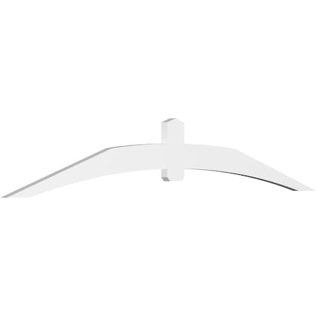 Ekena Millwork Archdale Architectural Grade PVC Gable Bracket, 108"W x 18"H x 2"D x 6"F, 4/12 Pitch GBP108X18X0206ARC00